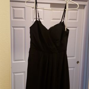 Azazie long black dress